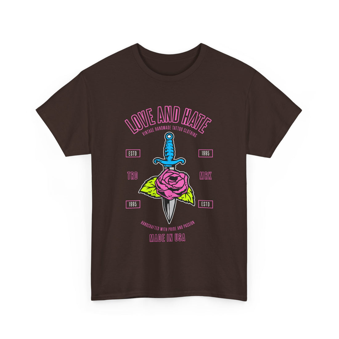 Love and Hate T-Shirt - Graphic T-Shirt from Tee Utopia