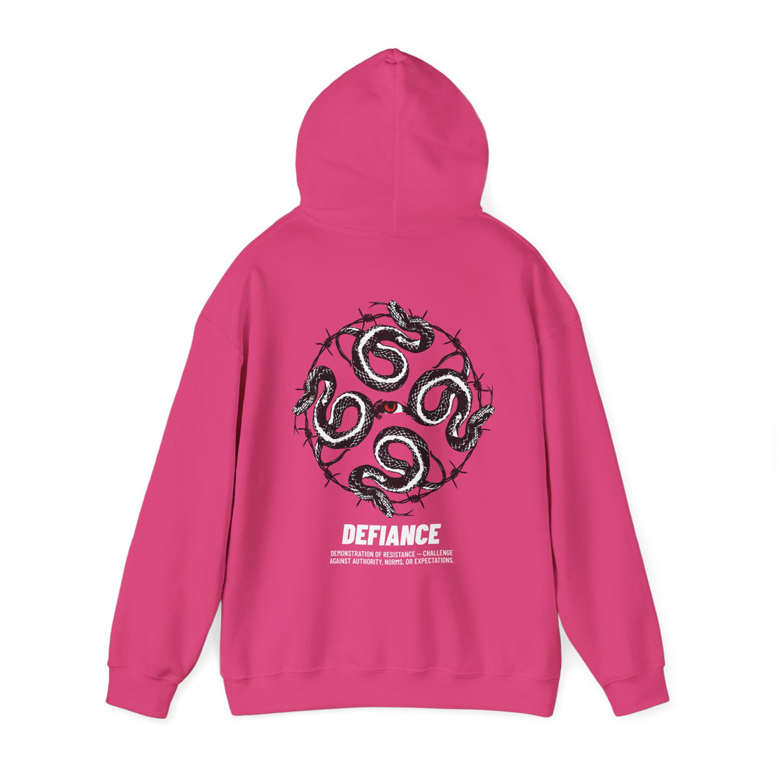 Defiance Front and Back Hoodie - Graphic Hoodie from Tee Utopia