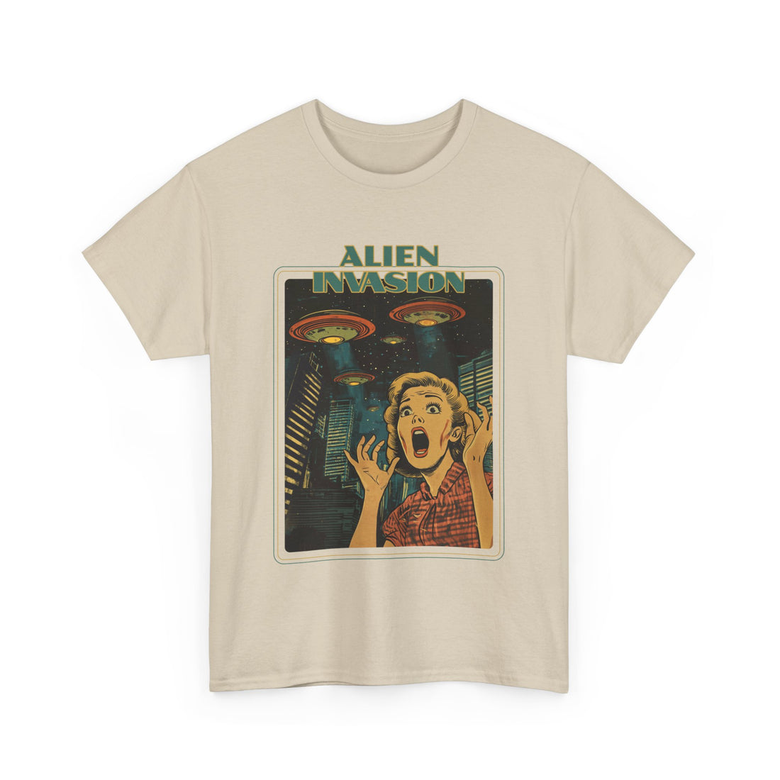 Alien Invasion City Attack T-Shirt - Graphic T-Shirt from Tee Utopia