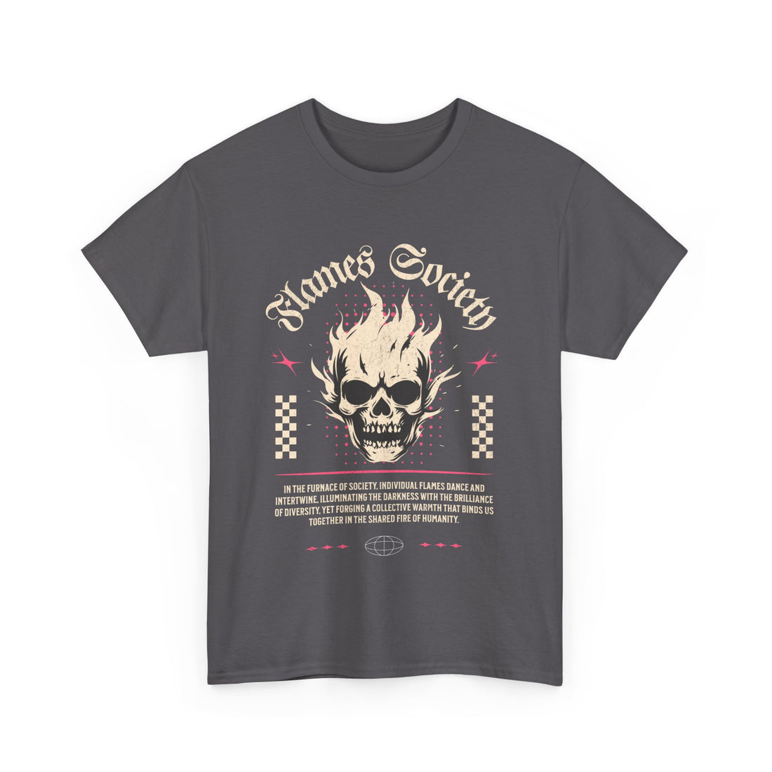 Flames Society T-Shirt - Graphic T-Shirt from Tee Utopia