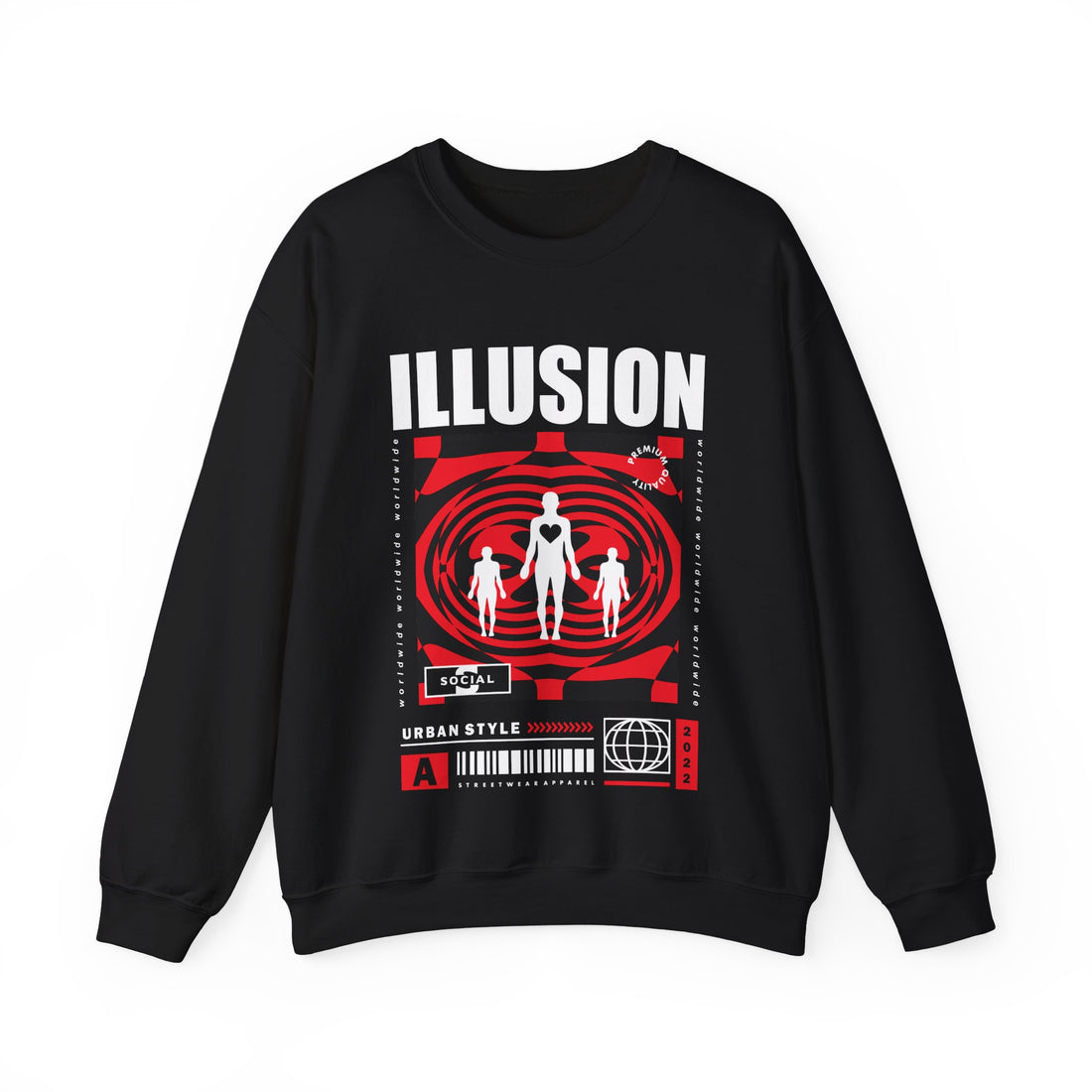 Illusion Sweatshirt - Graphic Sweatshirt from Tee Utopia