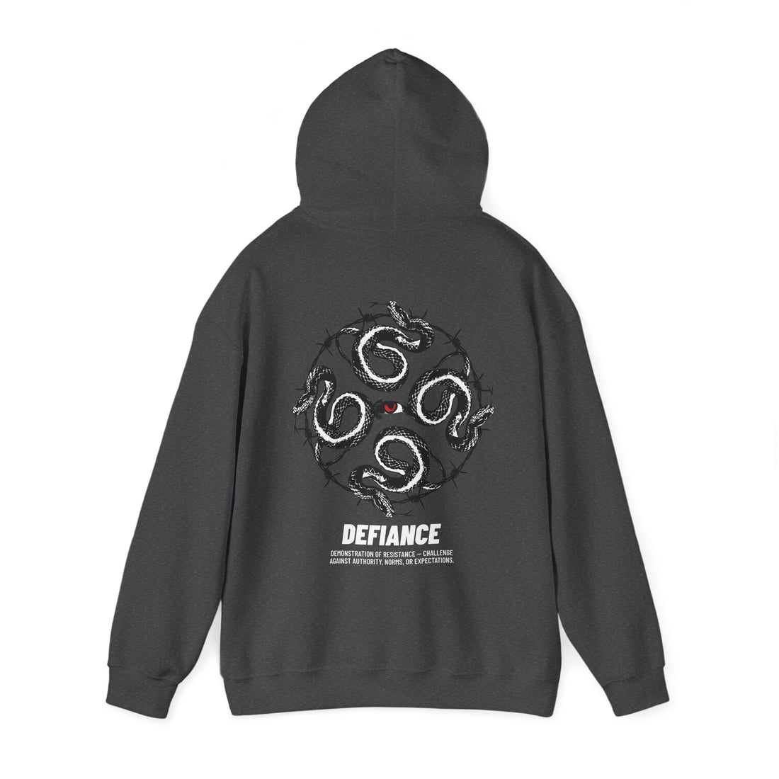 Defiance Front and Back Hoodie - Graphic Hoodie from Tee Utopia