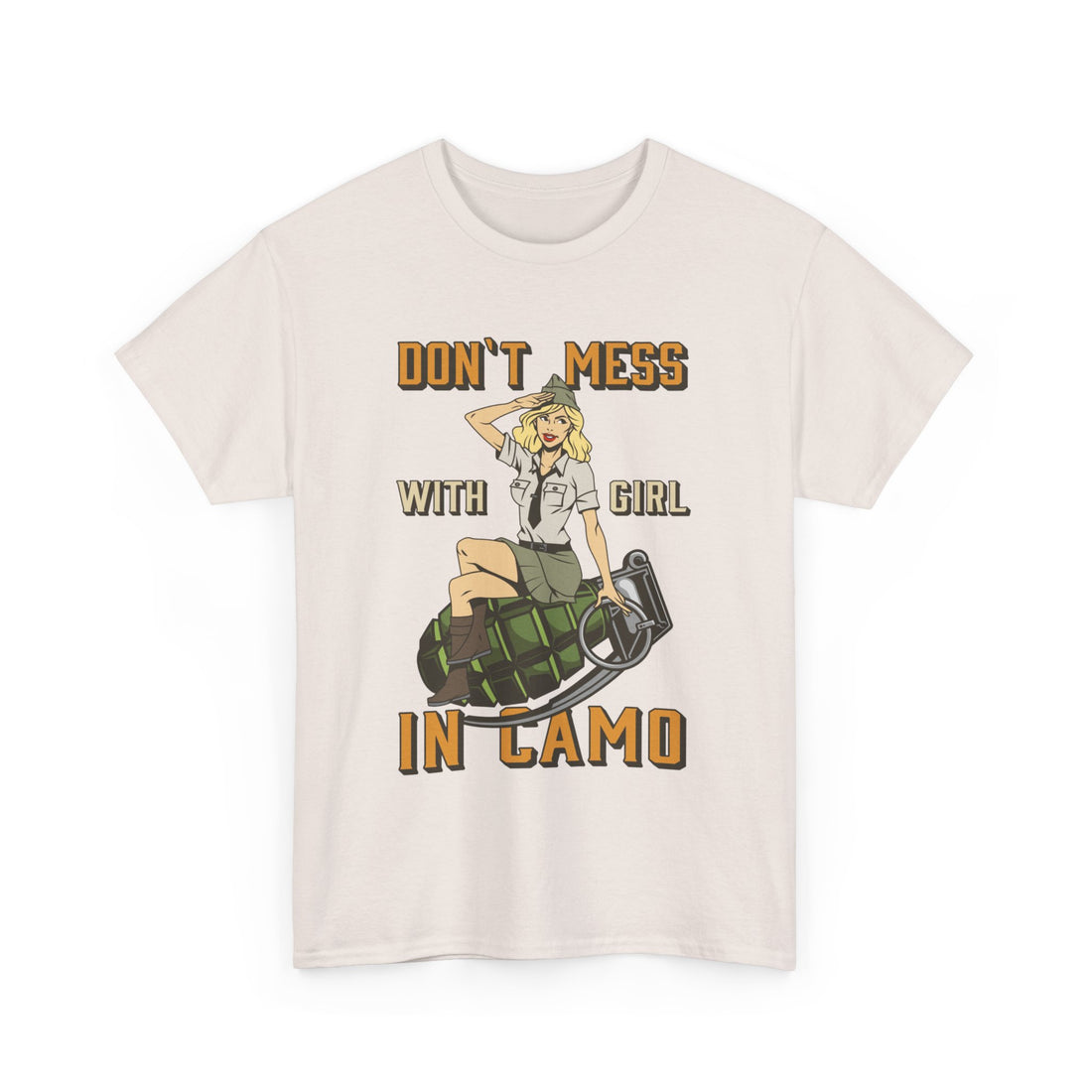 Don't Mess With a Girl in Camo T-Shirt - Graphic T-Shirt from Tee Utopia