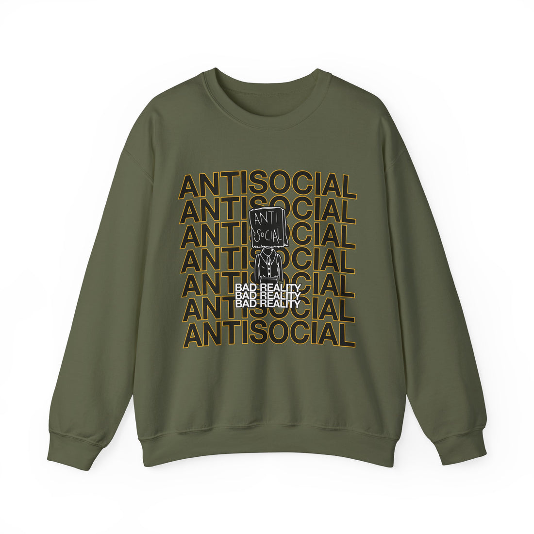 Anti Social Sweatshirt - Graphic Sweatshirt from Tee Utopia