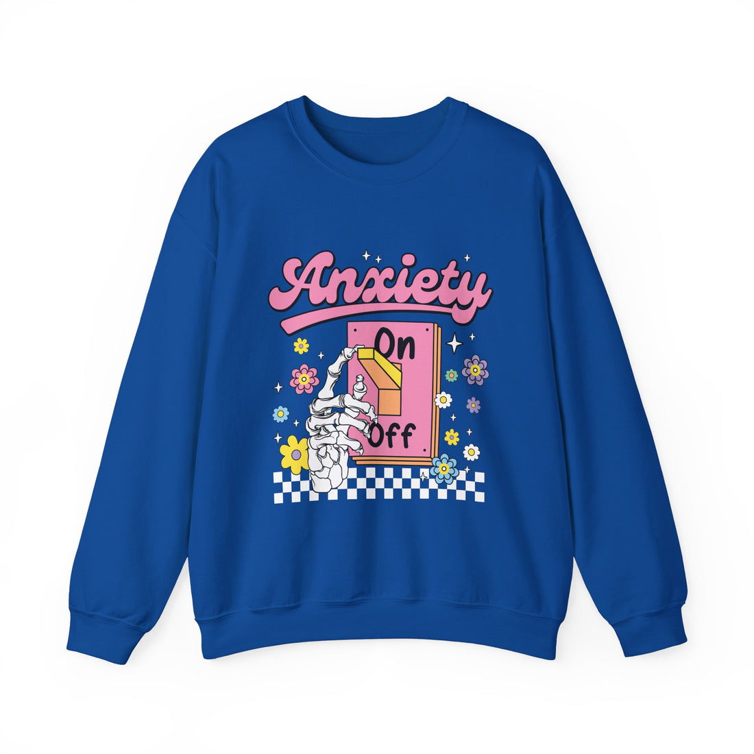 Anxiety On / Off Sweatshirt - Graphic Sweatshirt from Tee Utopia