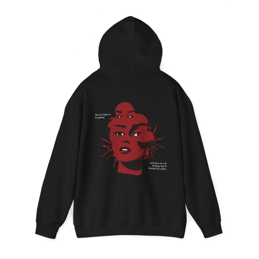 Fragmented Visual Front and Back Hoodie - Graphic Hoodie from Tee Utopia
