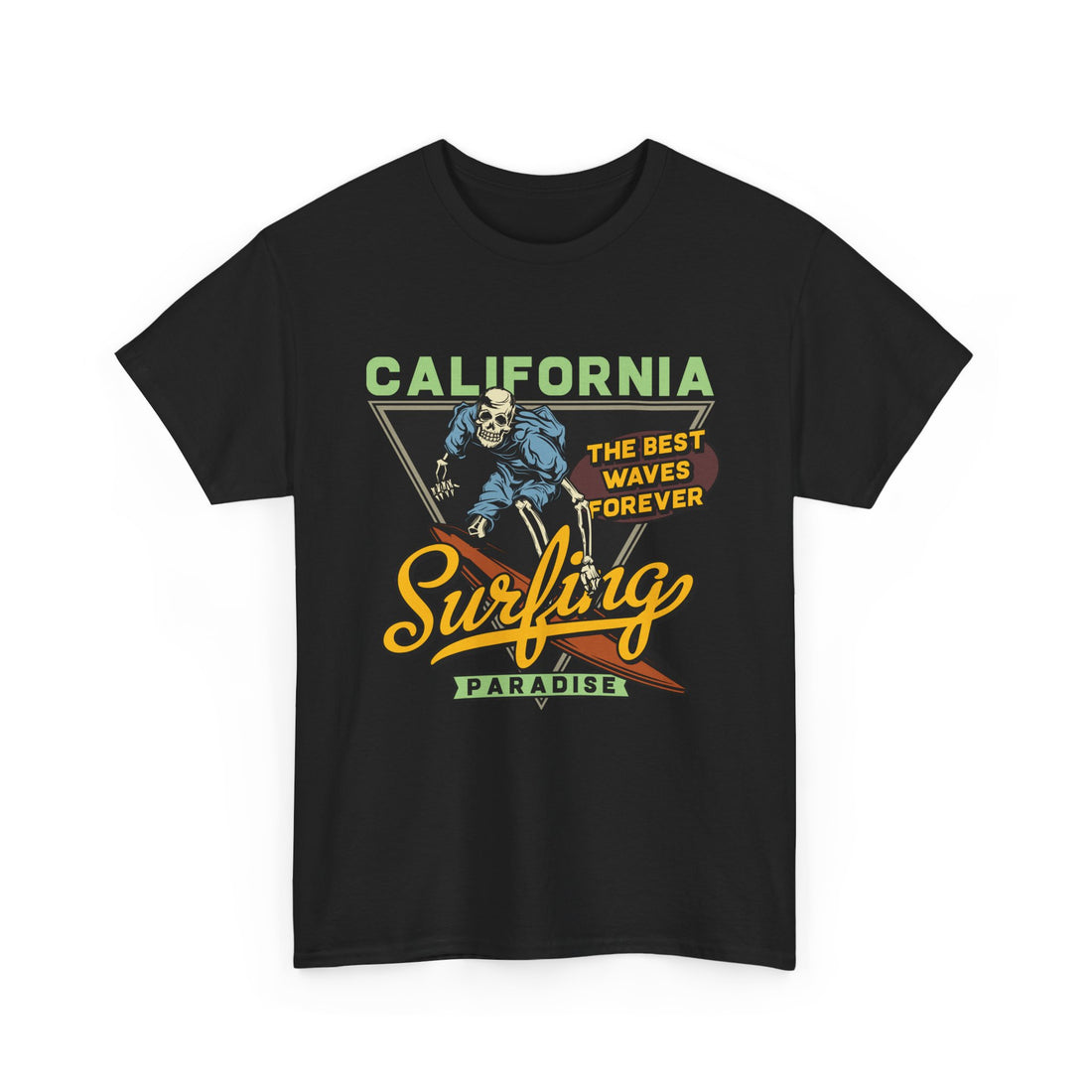 California Paradise Surfing T-Shirt - Graphic T-Shirt from Tee Utopia