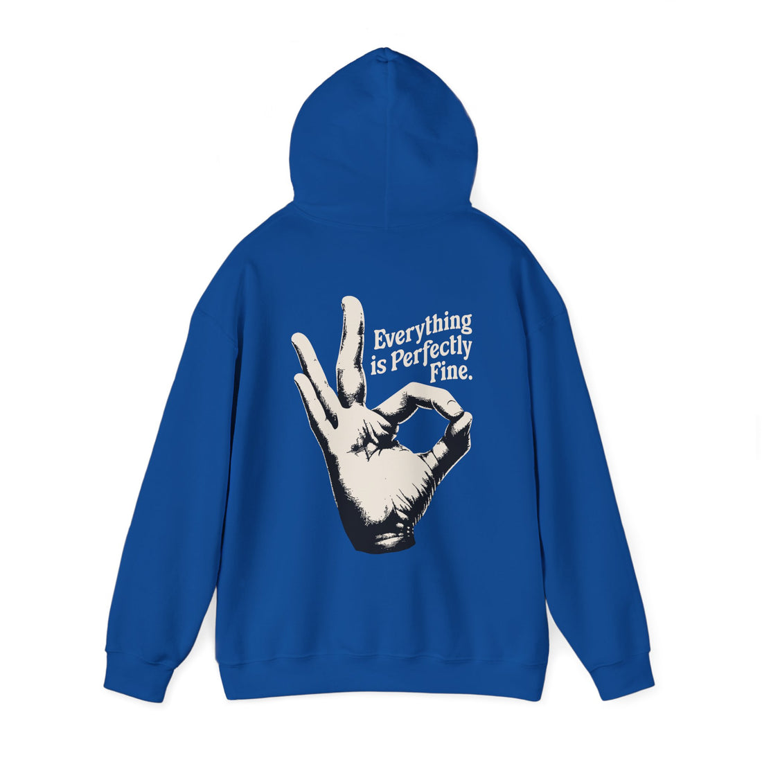 Everything is Perfectly Fine. Front and Back Hoodie - Graphic Hoodie from Tee Utopia