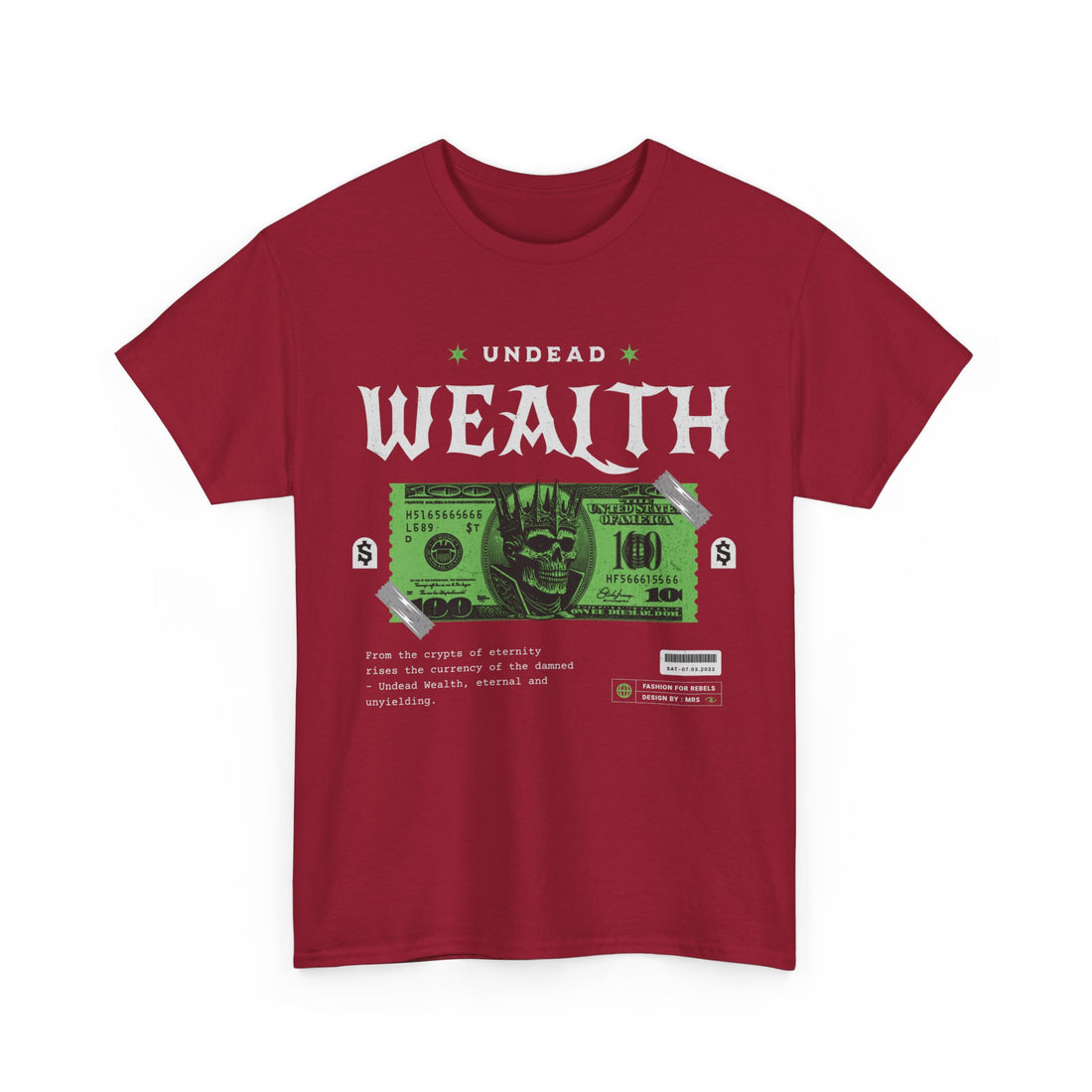 Undead Wealth T-Shirt - Graphic T-Shirt from Tee Utopia