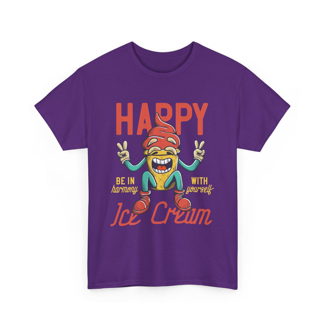 Happy Ice Cream T-Shirt - Graphic T-Shirt from Tee Utopia