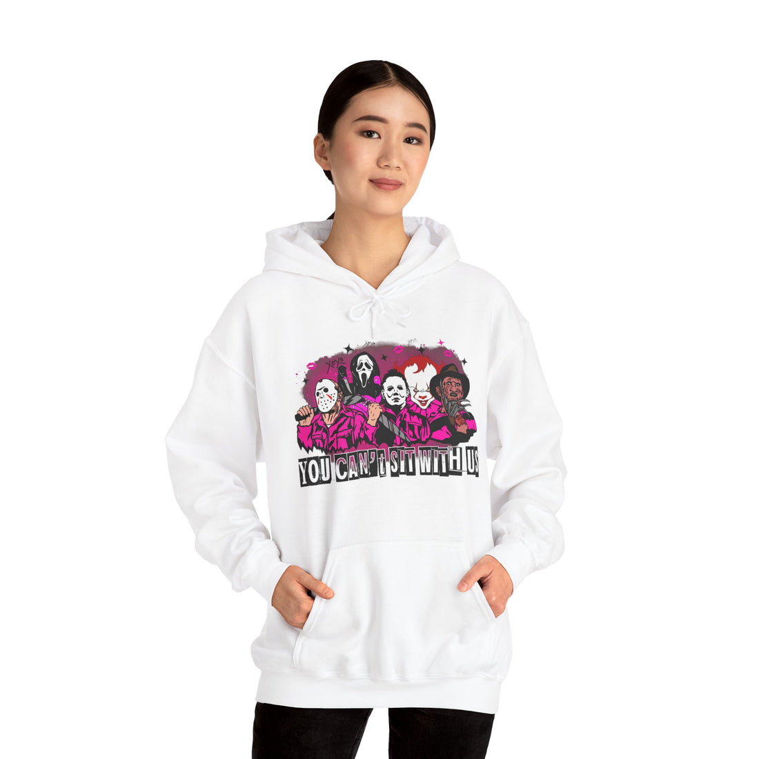 You Can't Sit With Us Hoodie - Graphic Hoodie from Tee Utopia