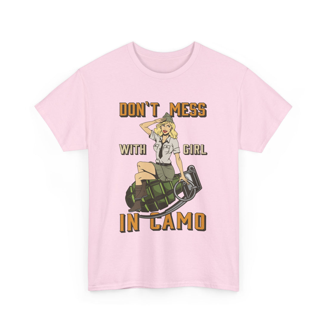 Don't Mess With a Girl in Camo T-Shirt - Graphic T-Shirt from Tee Utopia