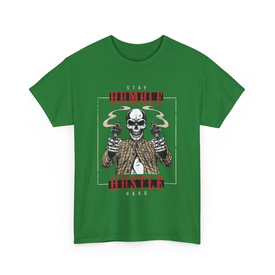 Stay Humble Hustle Hard Skeleton T-Shirt - Graphic T-Shirt from Tee Utopia