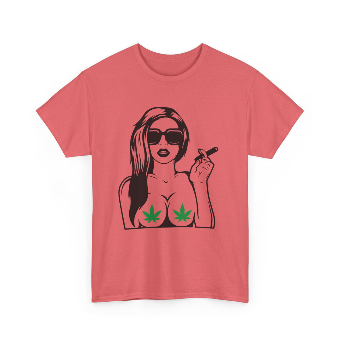 Woman Smoking Joint T-Shirt - Graphic T-Shirt from Tee Utopia