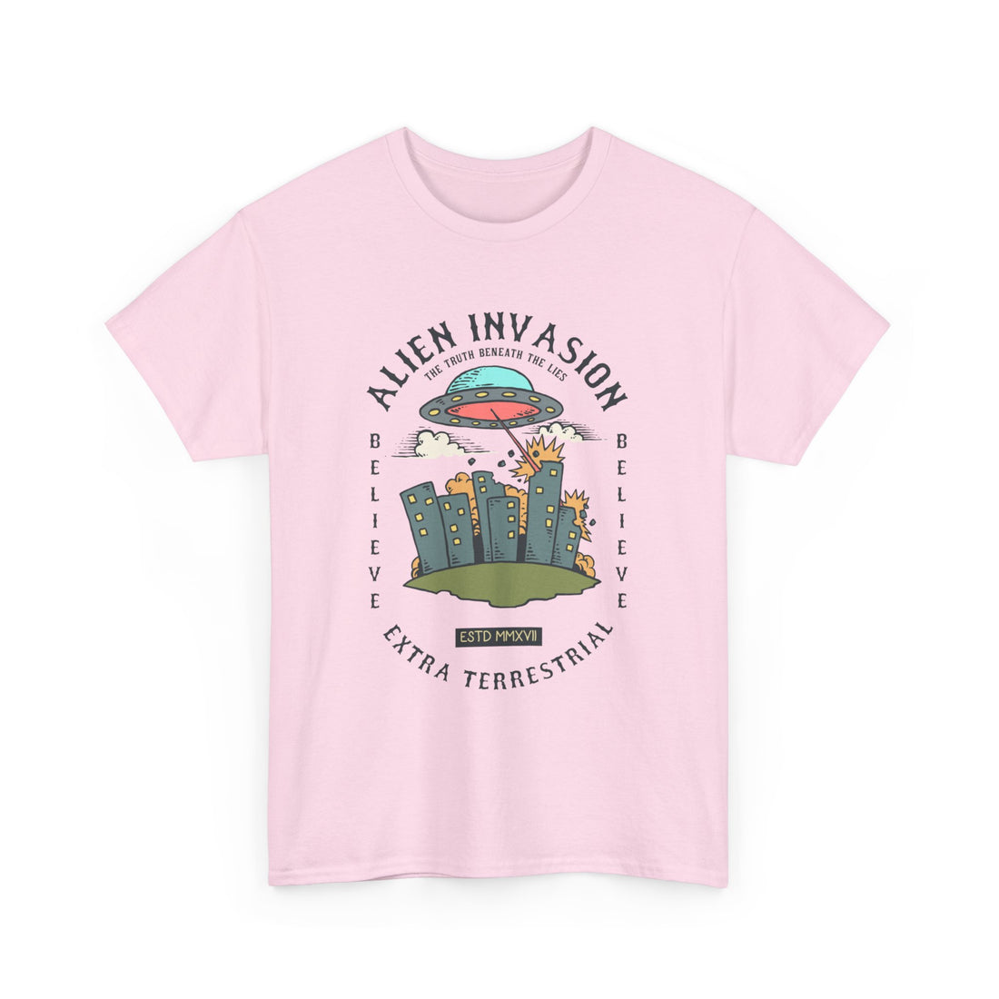 Alien Invasion Extra Terrestrial T-Shirt - Graphic T-Shirt from Tee Utopia