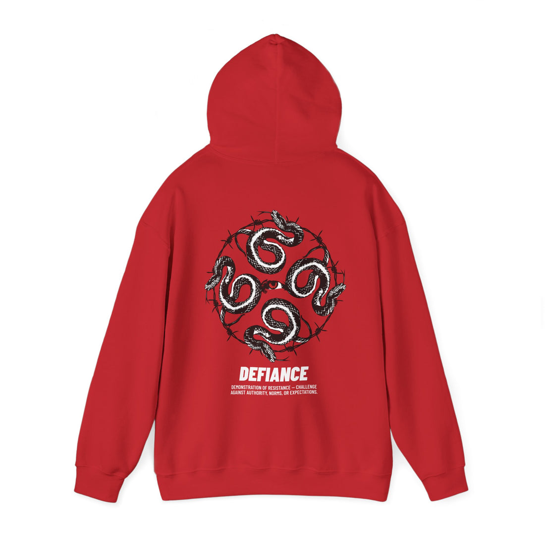 Defiance Front and Back Hoodie - Graphic Hoodie from Tee Utopia