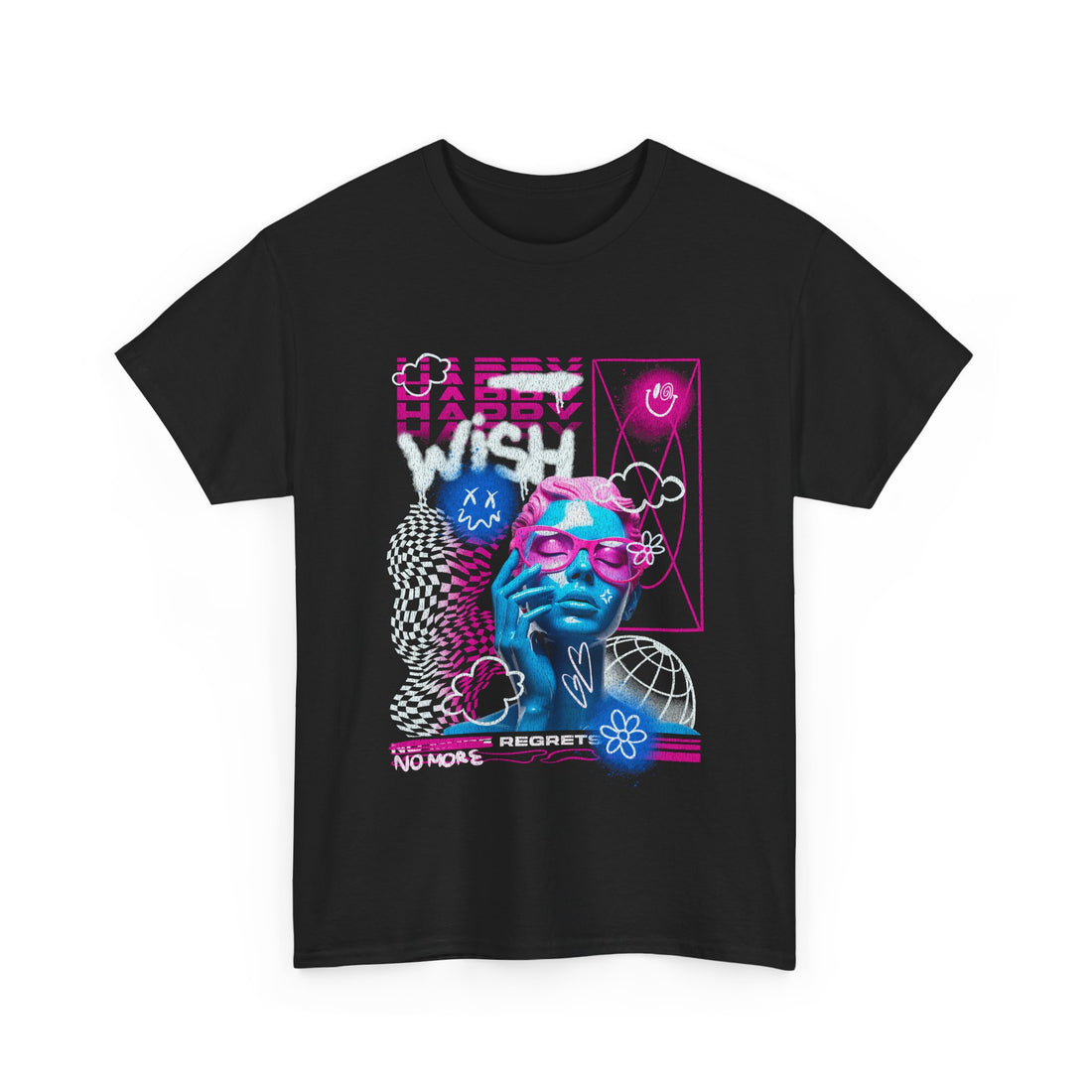 Happy Wish T-Shirt - Graphic T-Shirt from Tee Utopia