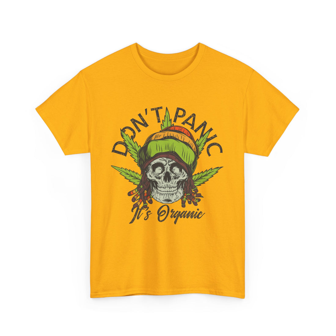 Don't Panic It's Organic Rasta T-Shirt - Graphic T-Shirt from Tee Utopia