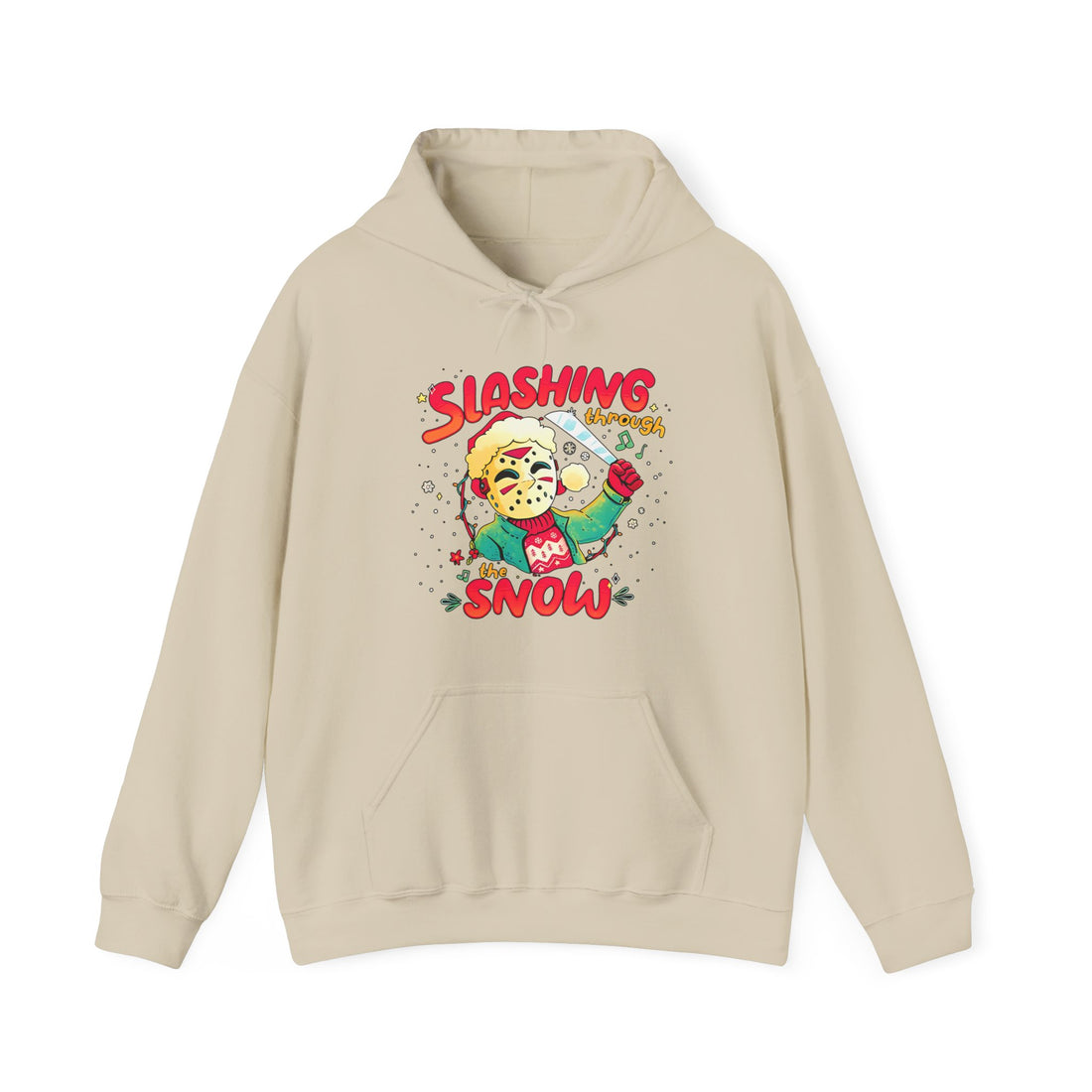 Slashing Through The Snow Hoodie - Graphic Hoodie from Tee Utopia