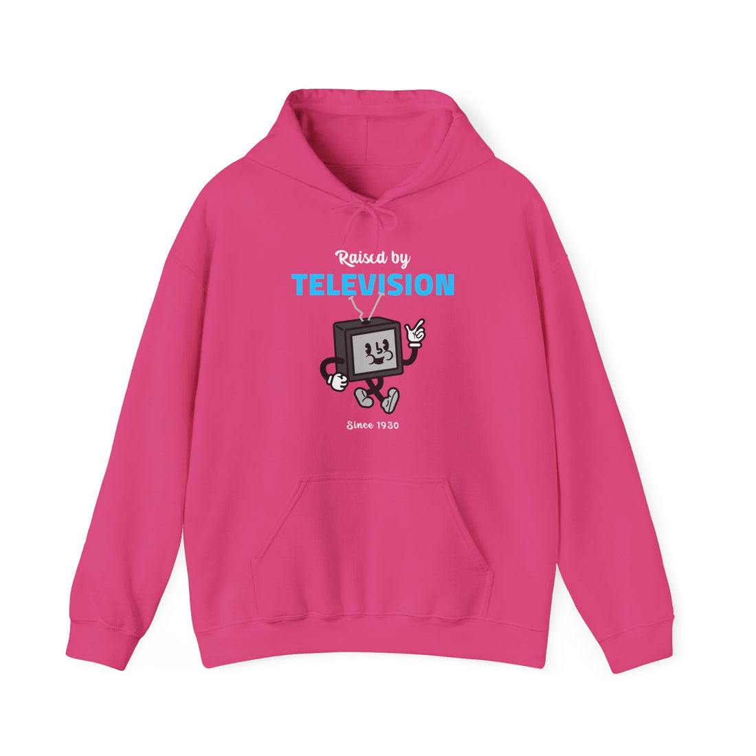 Raised By Television Hoodie - Graphic Hoodie from Tee Utopia
