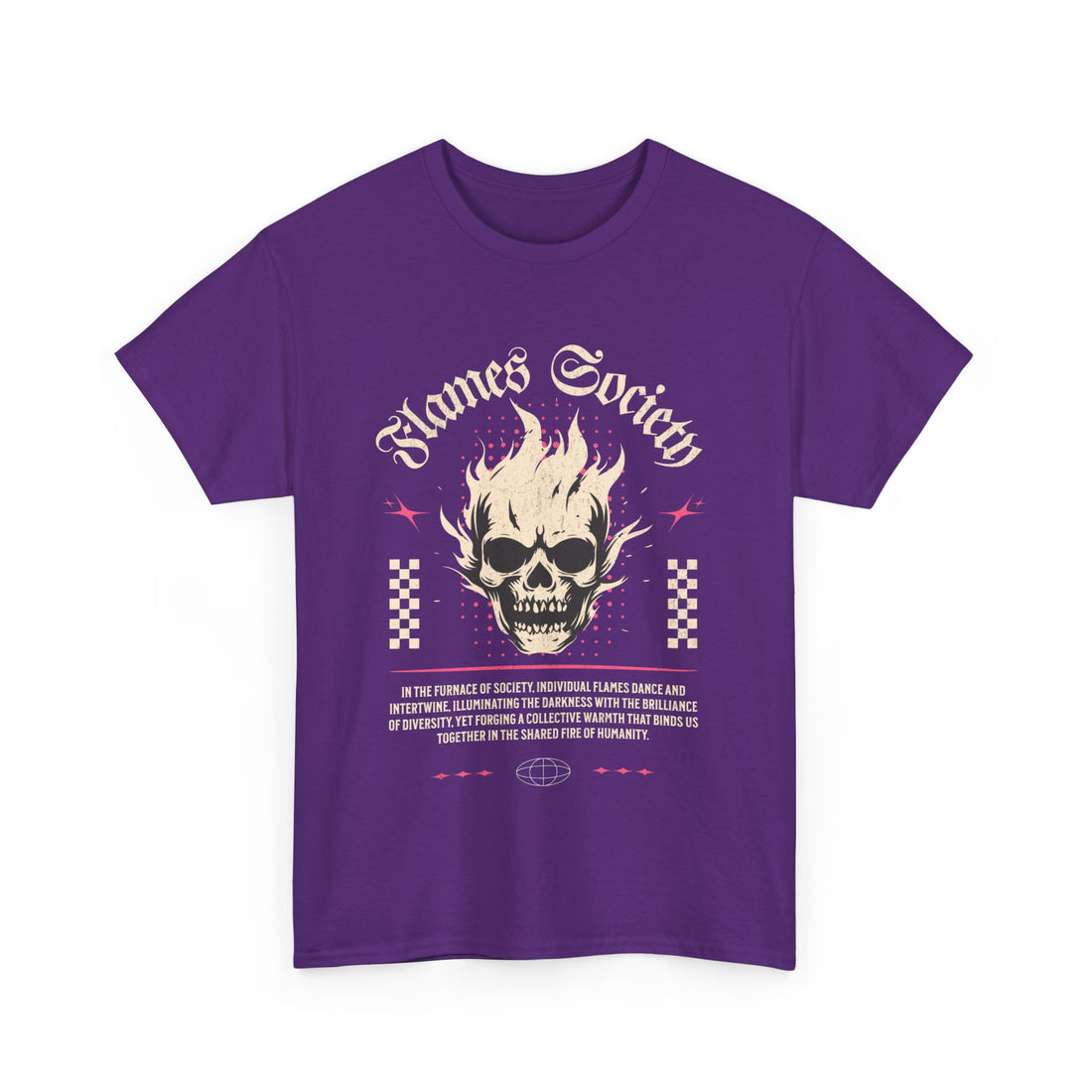 Flames Society T-Shirt - Graphic T-Shirt from Tee Utopia