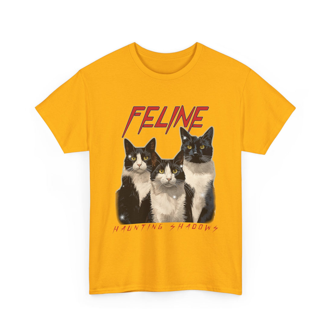 Feline Haunting Shadows T-Shirt - Graphic T-Shirt from Tee Utopia
