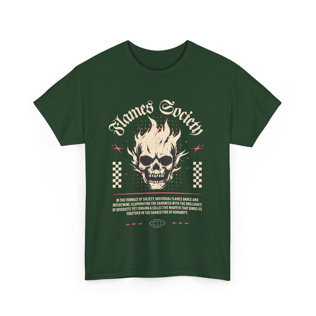 Flames Society T-Shirt - Graphic T-Shirt from Tee Utopia