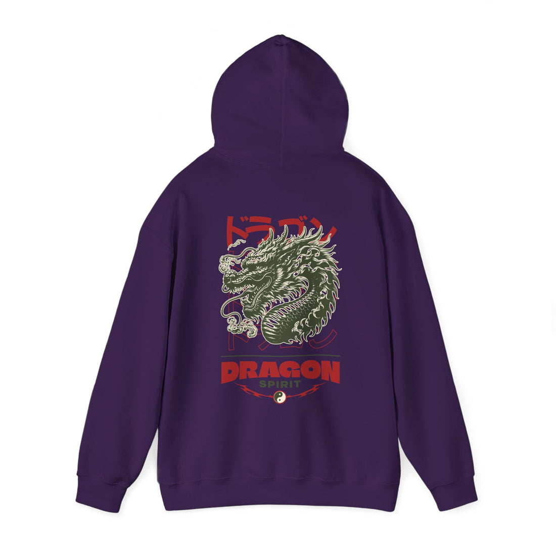 Dragon Spirit Front and Back Hoodie - Graphic Hoodie from Tee Utopia