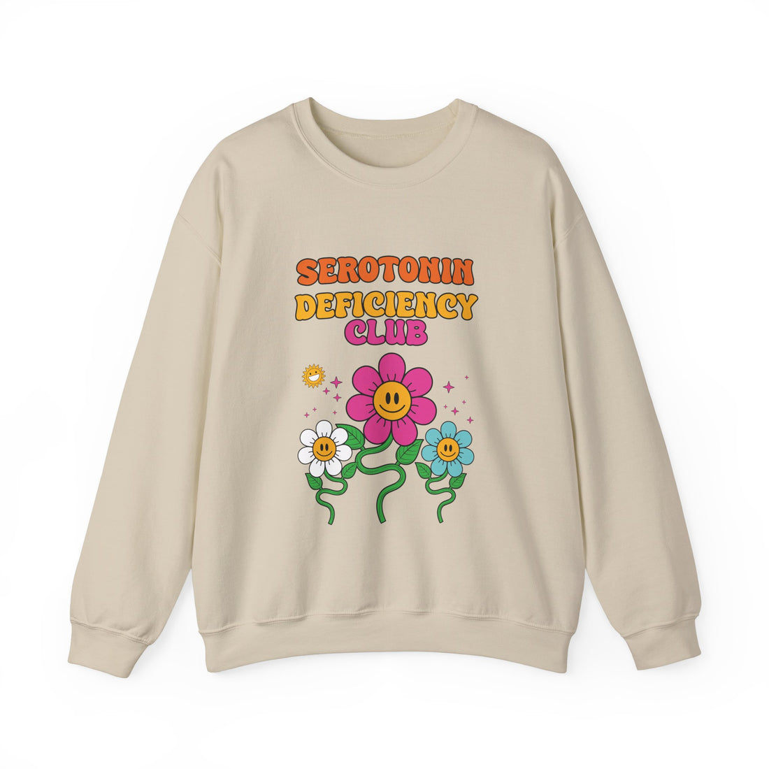 Serotonin Deficiency Club Sweatshirt - Graphic Sweatshirt from Tee Utopia