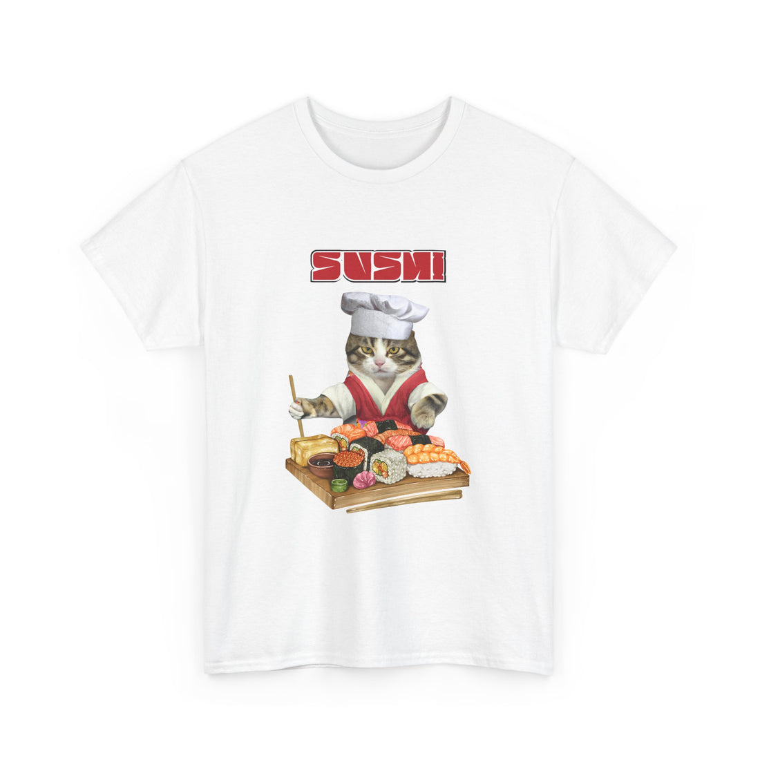 Sushi Cat T-Shirt - Graphic T-Shirt from Tee Utopia
