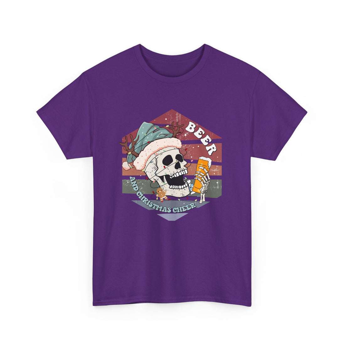 Beer & Christmas Cheer T-Shirt - Graphic T-Shirt from Tee Utopia