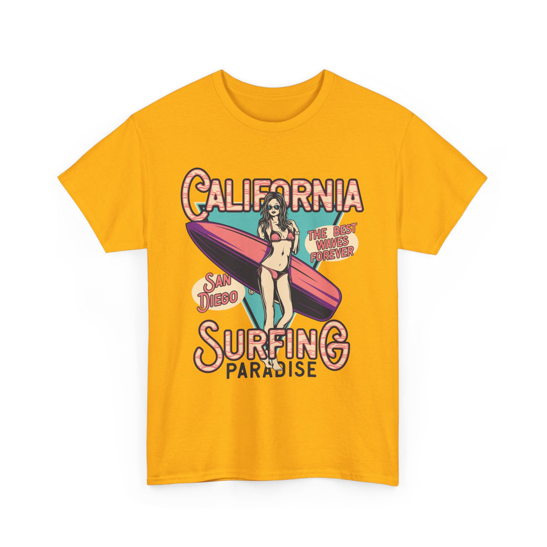 California Surfing Paradise T-Shirt - Graphic T-Shirt from Tee Utopia