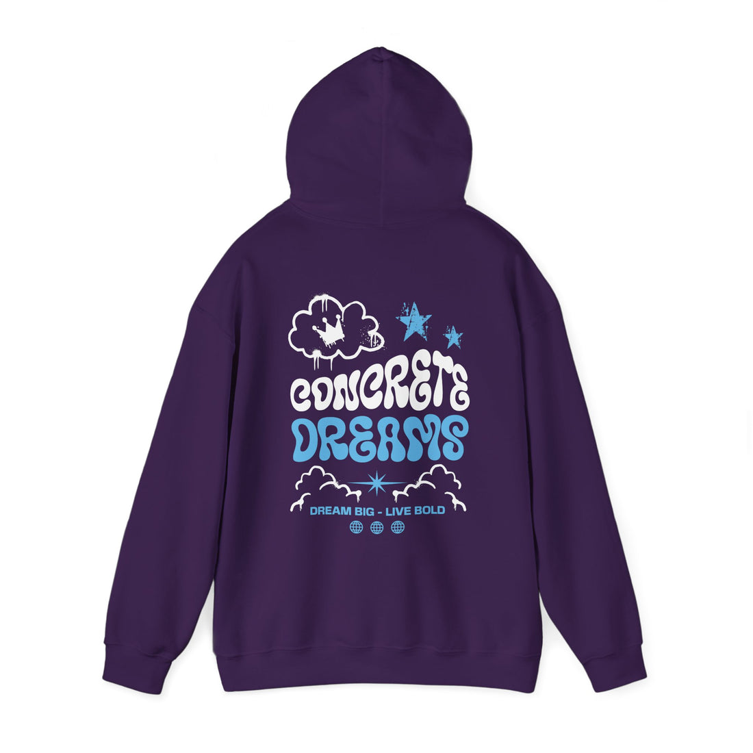 Concrete Dreams Front and Back Hoodie - Graphic Hoodie from Tee Utopia