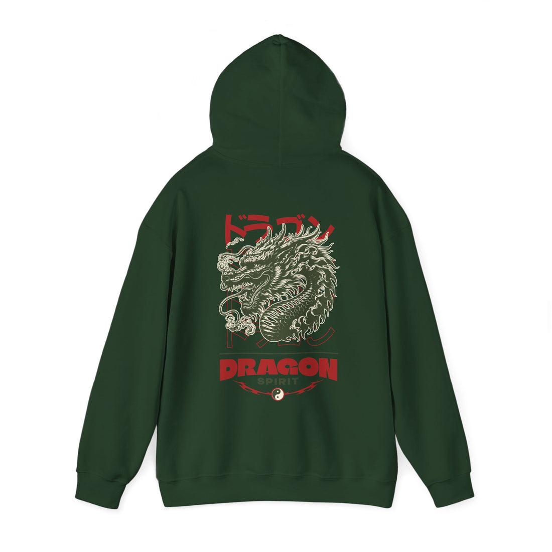 Dragon Spirit Front and Back Hoodie - Graphic Hoodie from Tee Utopia