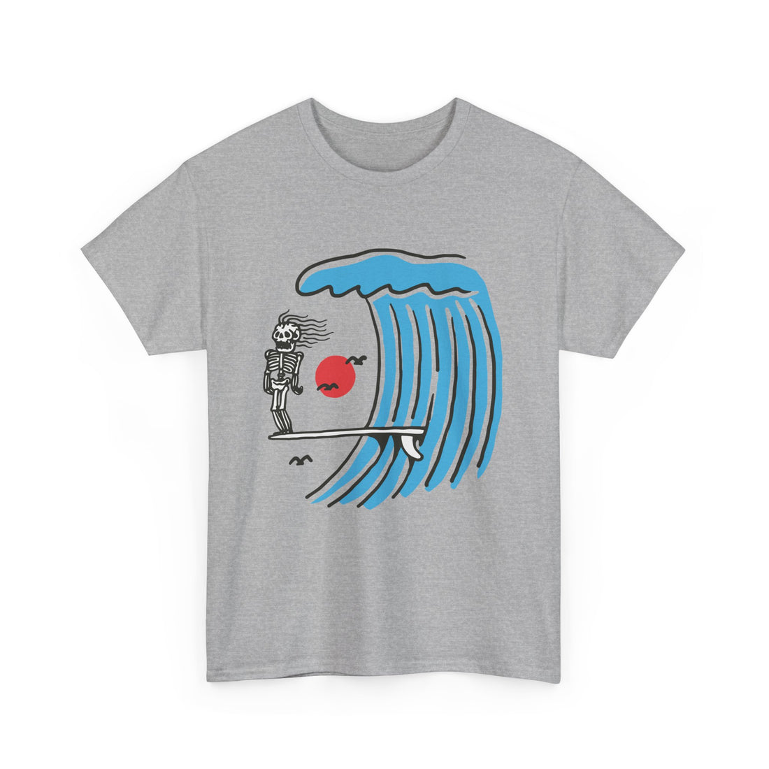 Skeleton Surfer T-Shirt - Graphic T-Shirt from Tee Utopia