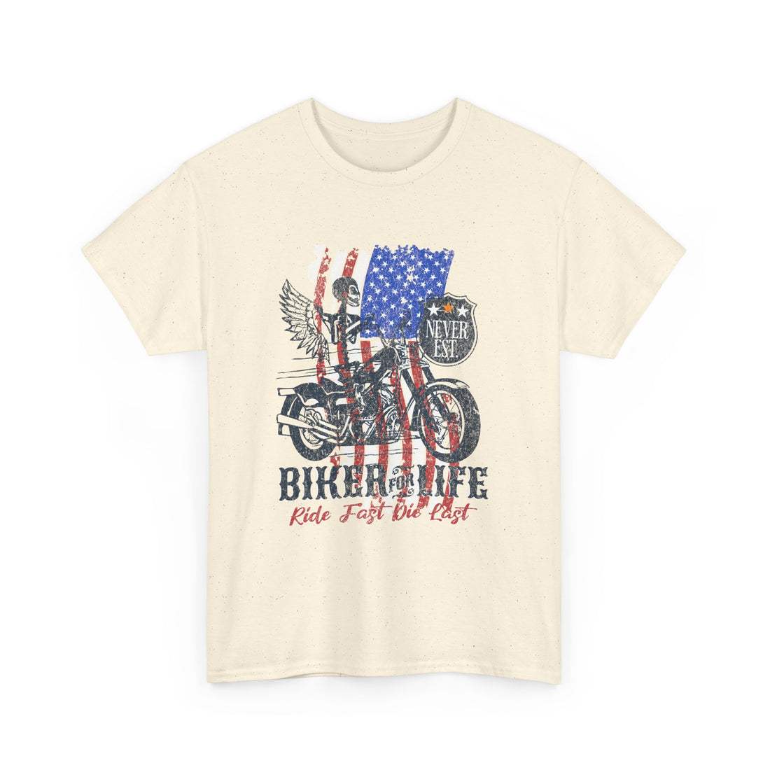 Biker For Life T-Shirt - Graphic T-Shirt from Tee Utopia