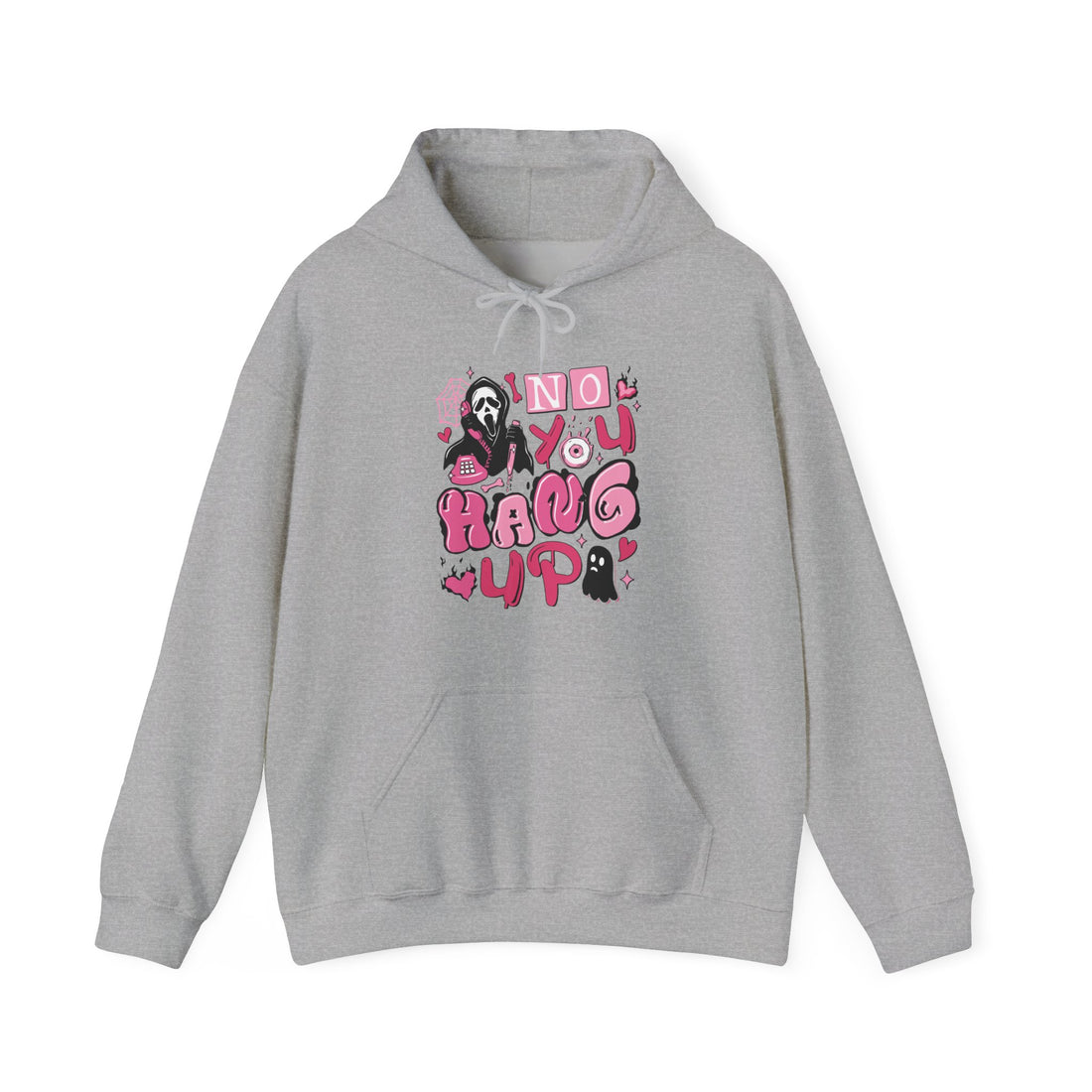 No You Hang Up Scream Ghost Face Hoodie - Graphic Hoodie from Tee Utopia