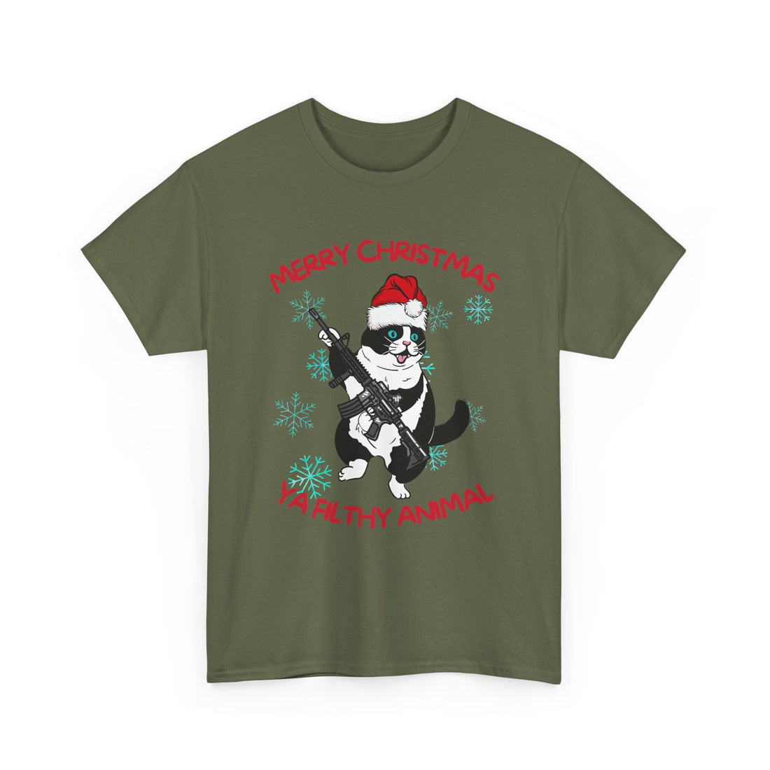 Merry Christmas Ya Filthy Animal T-Shirt - Graphic T-Shirt from Tee Utopia