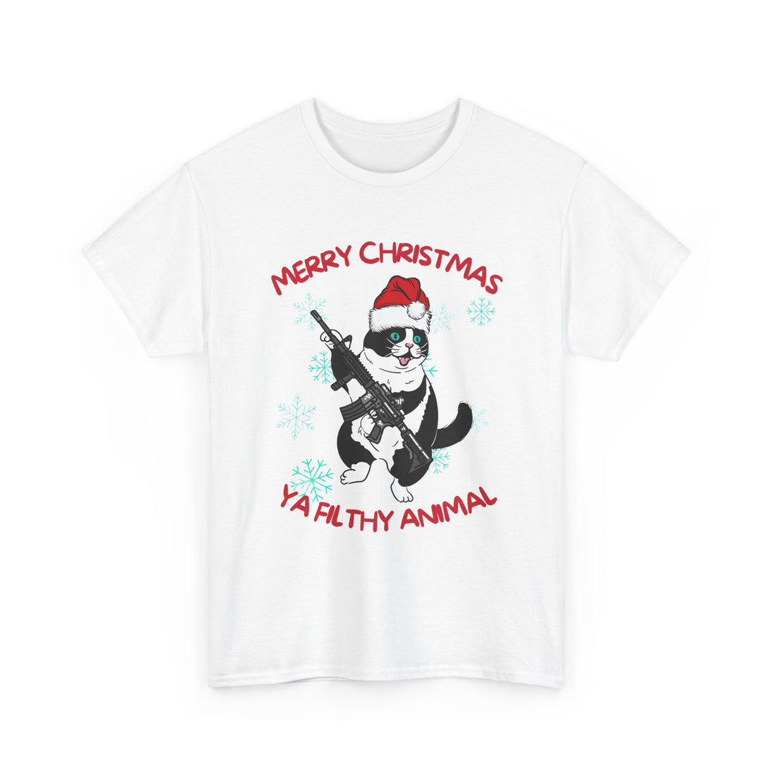 Merry Christmas Ya Filthy Animal T-Shirt - Graphic T-Shirt from Tee Utopia