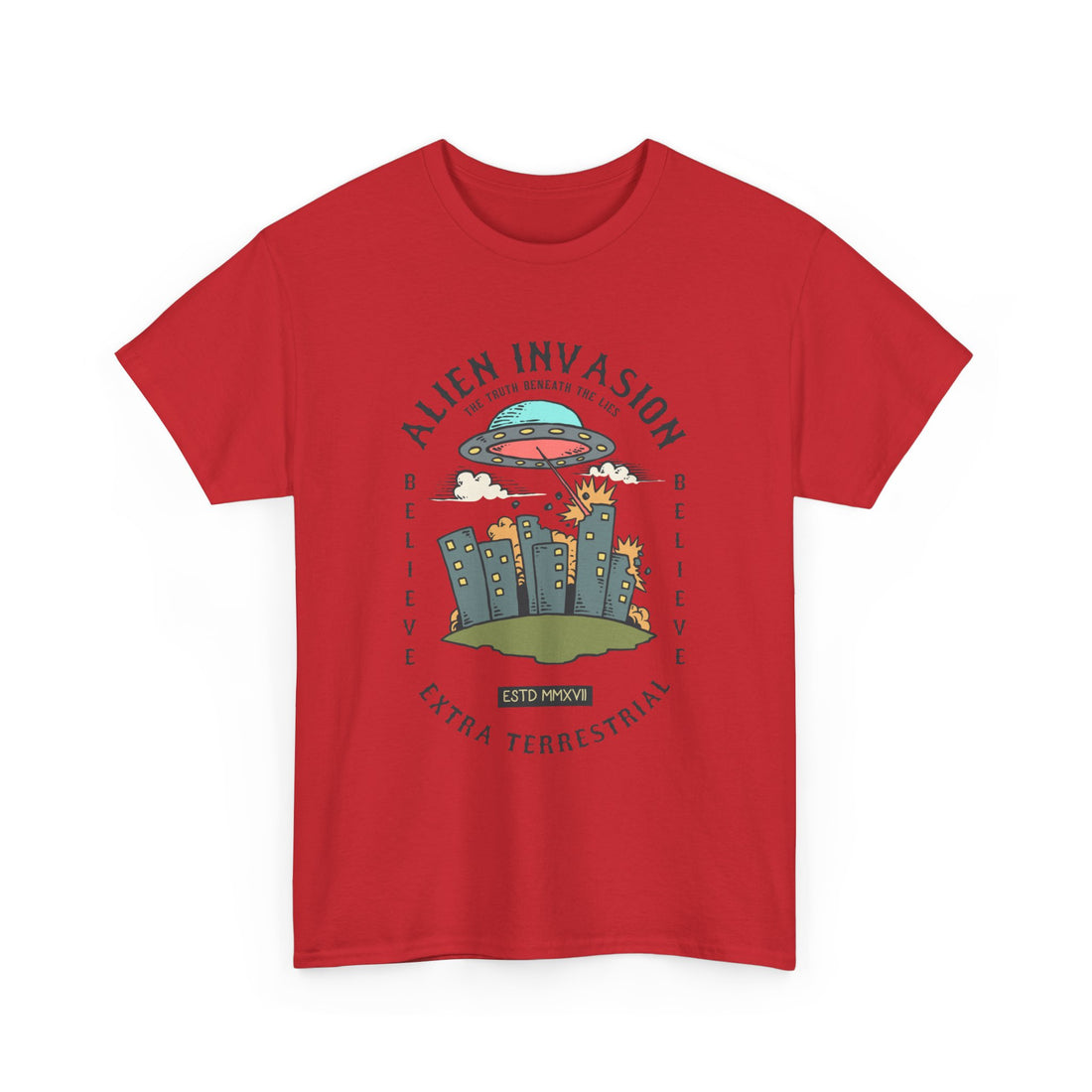 Alien Invasion Extra Terrestrial T-Shirt - Graphic T-Shirt from Tee Utopia