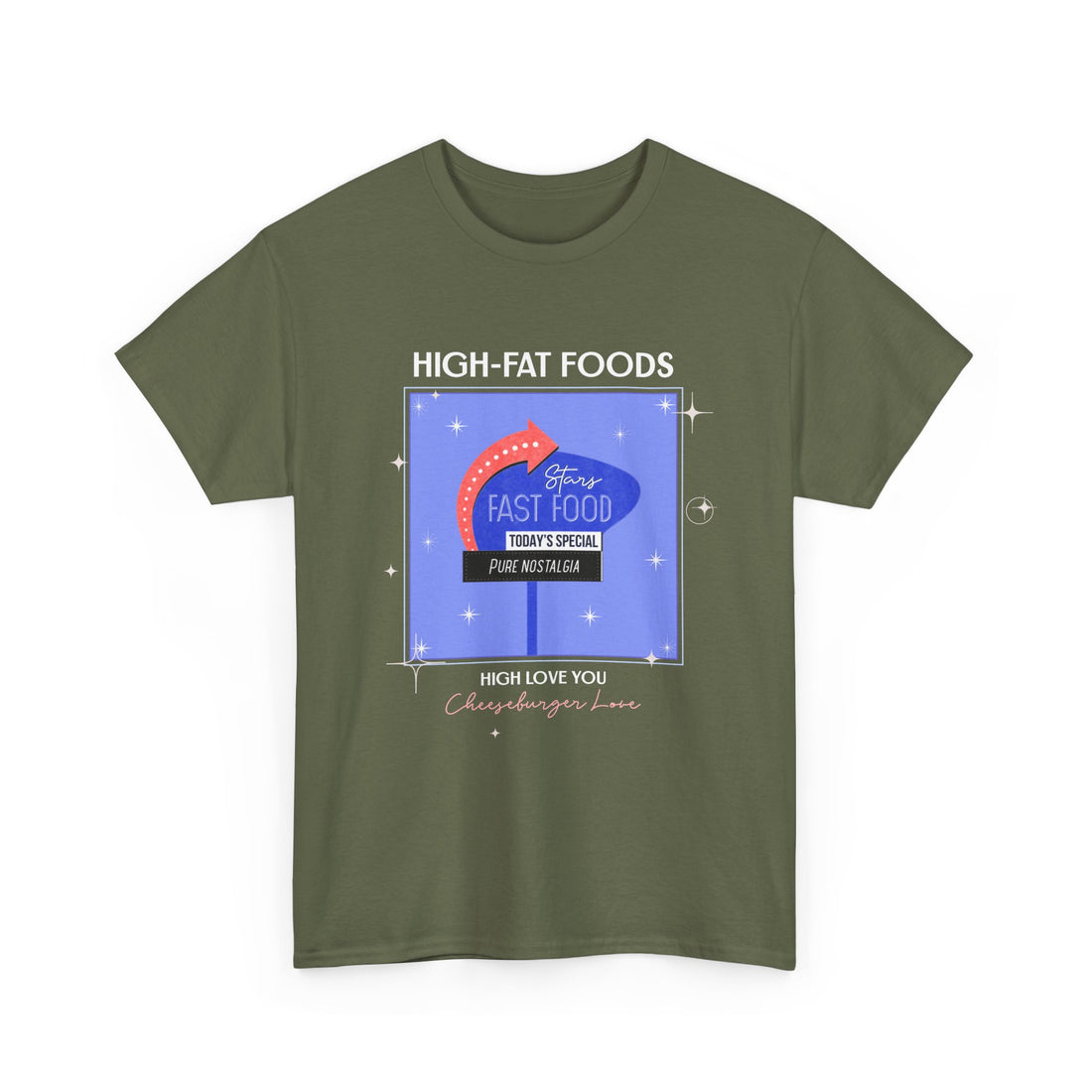 High-Fat Foods T-Shirt - Graphic T-Shirt from Tee Utopia