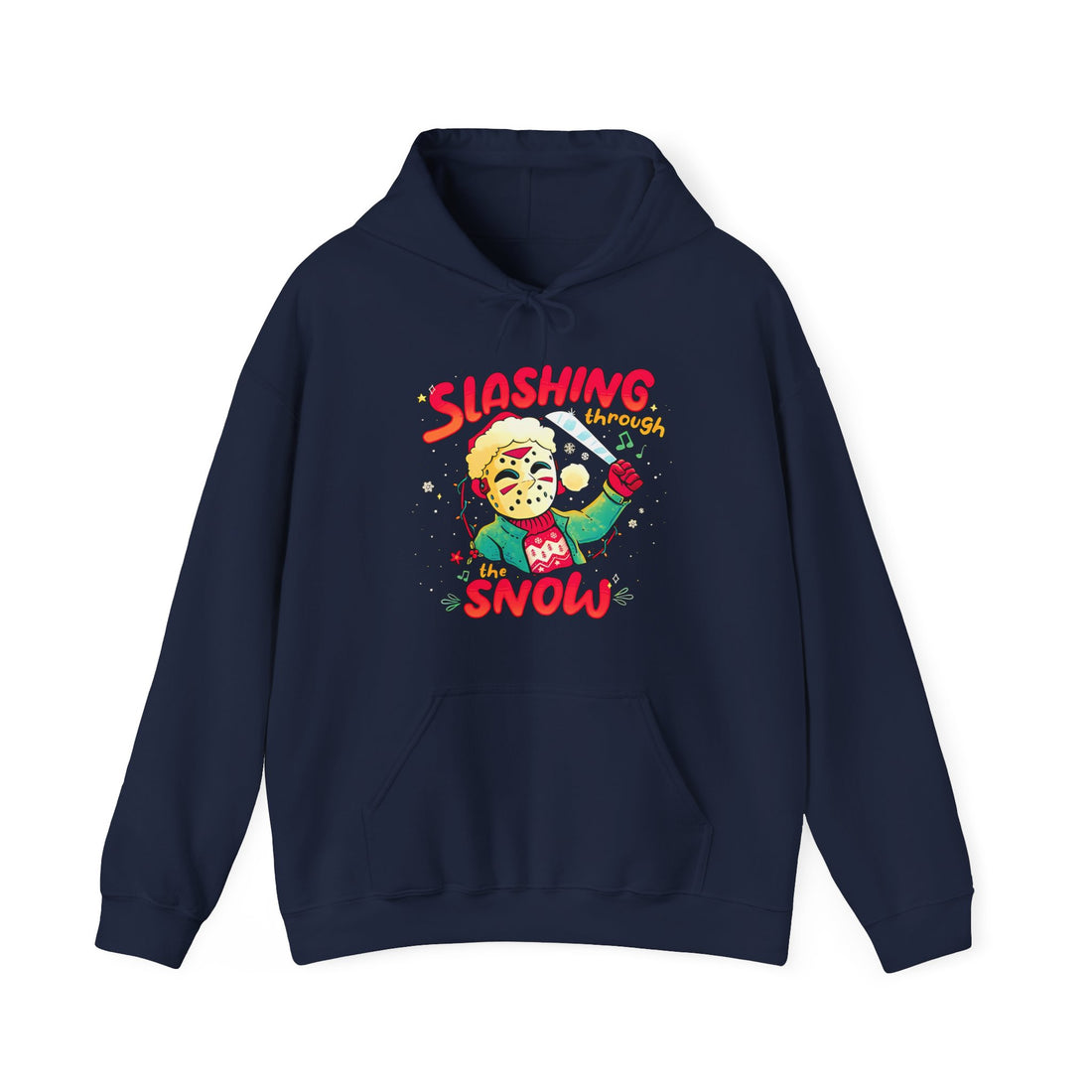 Slashing Through The Snow Hoodie - Graphic Hoodie from Tee Utopia