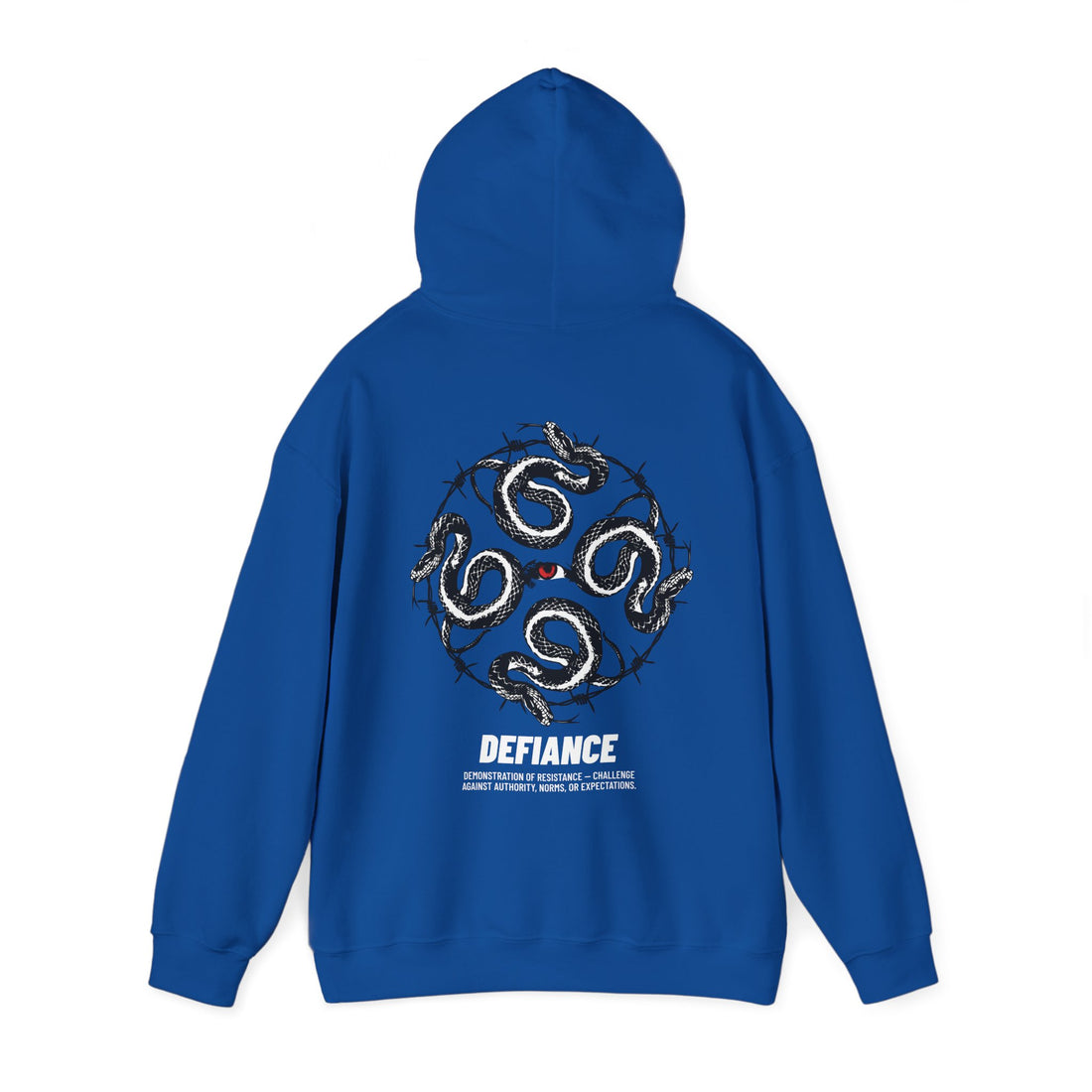 Defiance Front and Back Hoodie - Graphic Hoodie from Tee Utopia