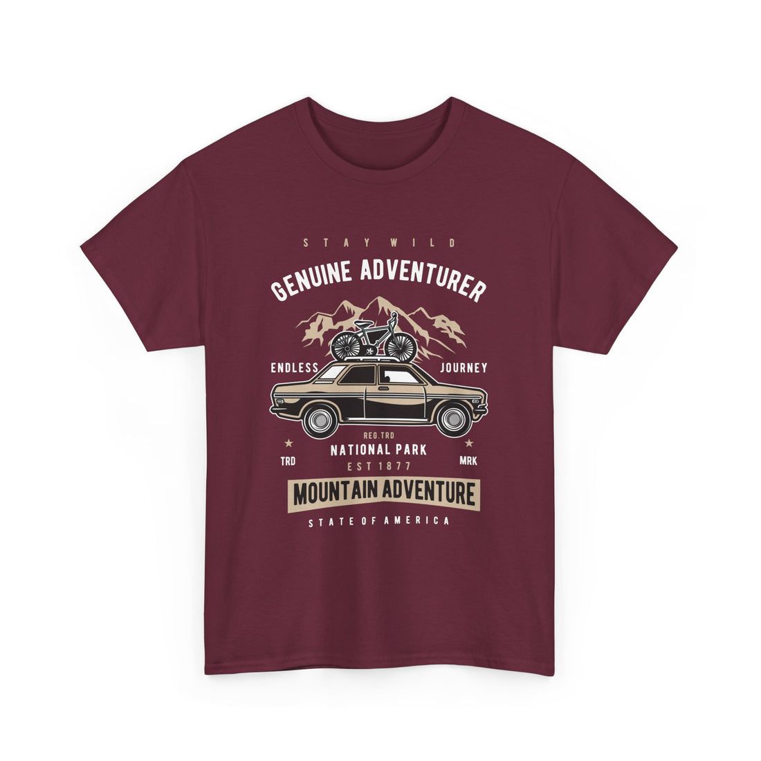 Stay Wild Genuine Adventure T-Shirt - Graphic T-Shirt from Tee Utopia