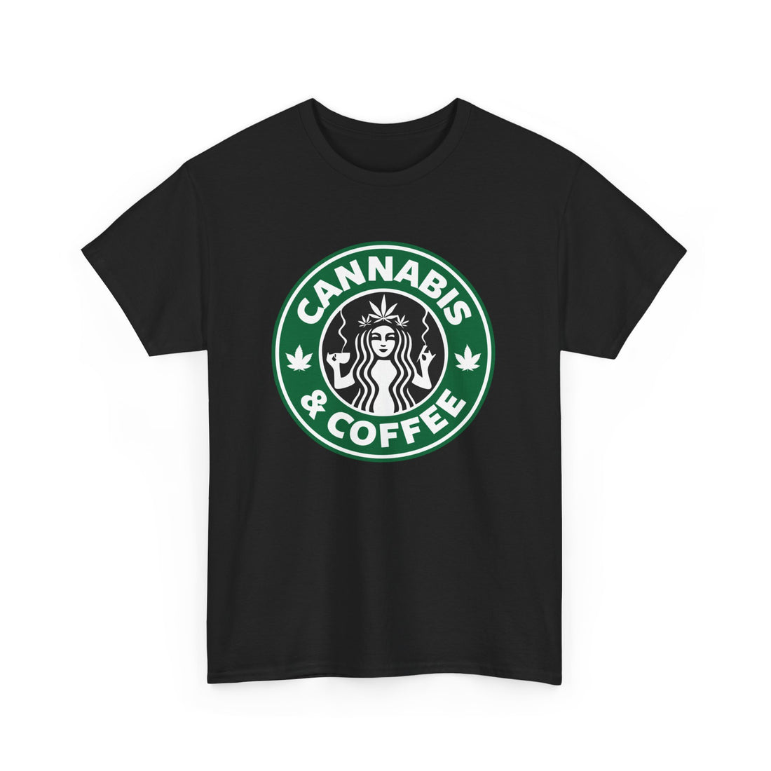 Cannabis and Coffee T-Shirt - Graphic T-Shirt from Tee Utopia