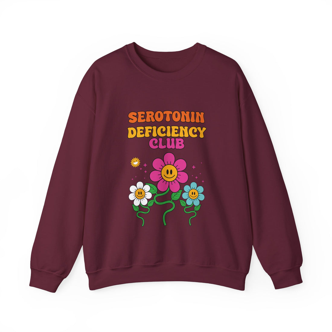Serotonin Deficiency Club Sweatshirt - Graphic Sweatshirt from Tee Utopia