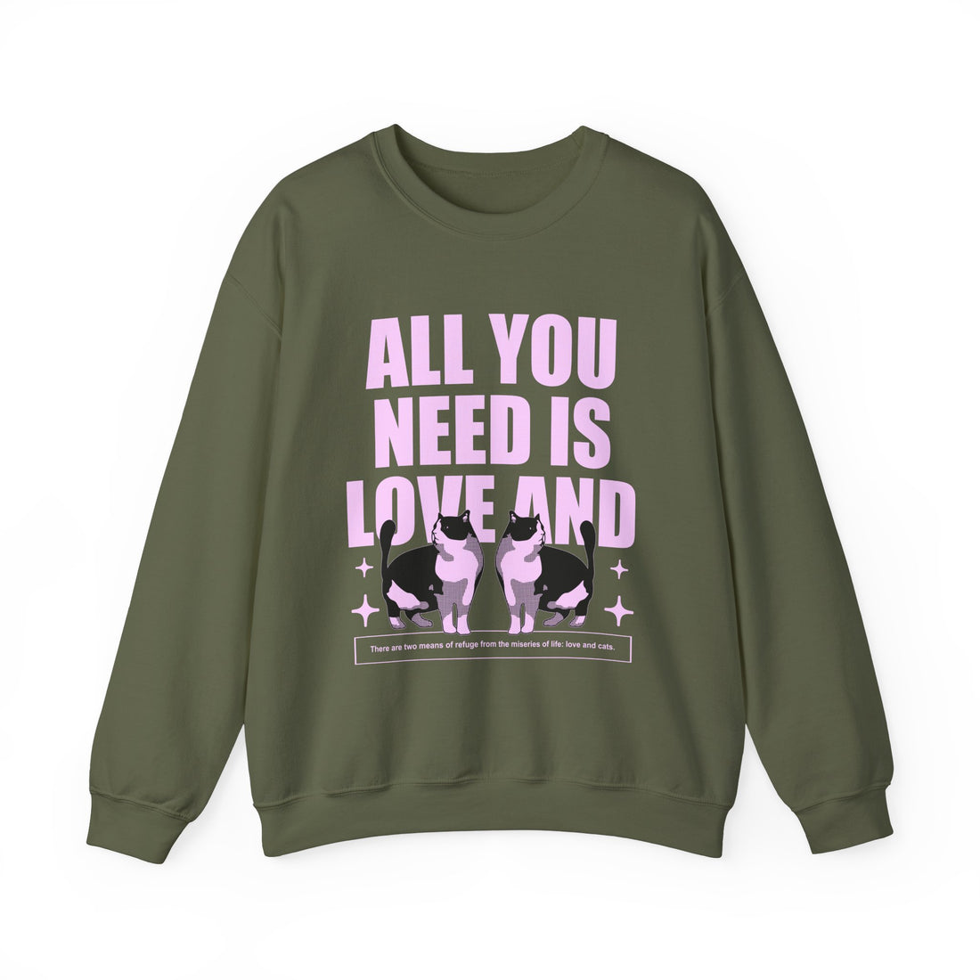All You Need is Love Sweatshirt - Graphic Sweatshirt from Tee Utopia