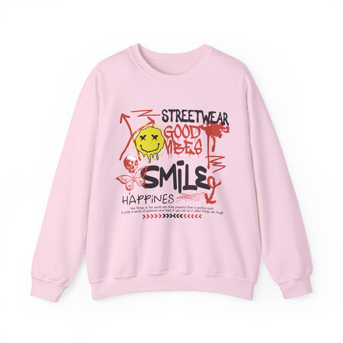 Smile Good Vibes Sweatshirt - Graphic Sweatshirt from Tee Utopia