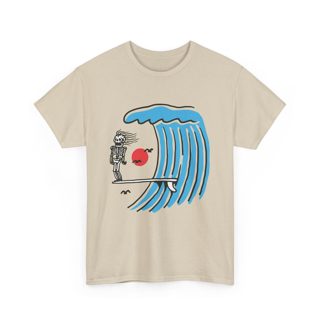 Skeleton Surfer T-Shirt - Graphic T-Shirt from Tee Utopia