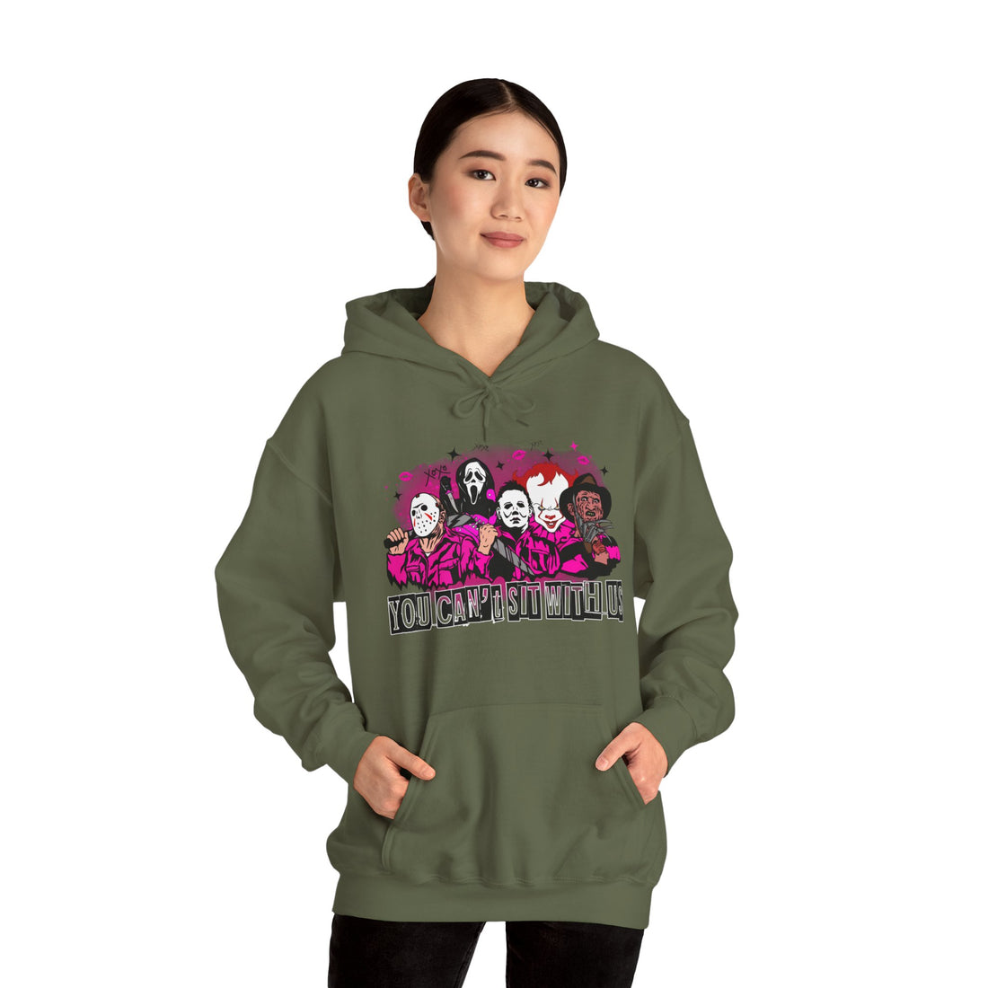 You Can't Sit With Us Hoodie - Graphic Hoodie from Tee Utopia